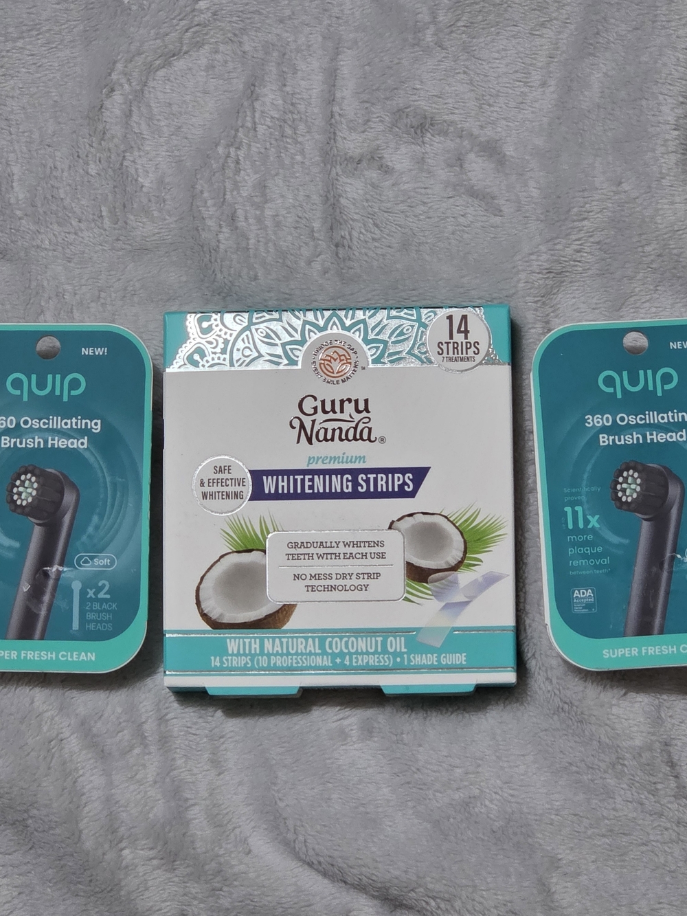 Guru Nanda Whitening Strips with Coconut Oil - Quip Oscillating 360 Heads